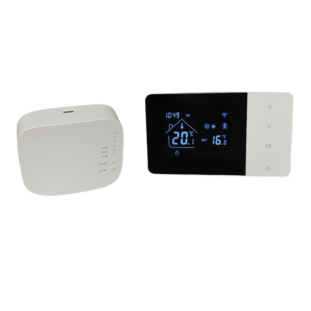 ZYWUOY Termostato inteligente R11, controlador de caldera inalámbrico, temporizador de calefacción WiFi, regulador de temperatura programable semanal con control de aplicación para ahorro de energía