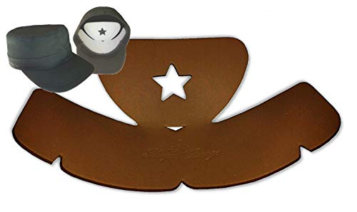 2Pk. Military or Cadet Hat Crown Half Shaper| Army Cap Shaper| Hat Liner| Hat Panel Support Insert| Hat Reducer| Brim and Crown Hat Care Accessories| Hat Storage| Hat Crown Sizing Inserts (Brown)