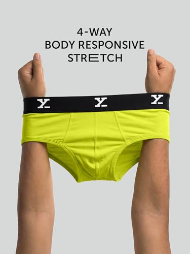 Image of XYXX Men's Ace Micromodal Regular Fit Solid Antimicrobial Briefs with No Marks Waistband (Pack of 2)