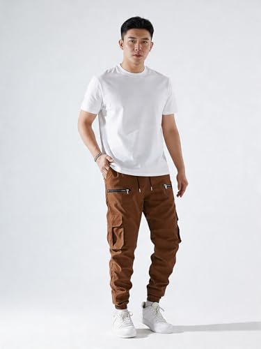 Image of Lymio Cargo for Men | Cotton Cargo Pant | Drawstring Waist Pant (Also Available in Plus Sizes) (34-37)