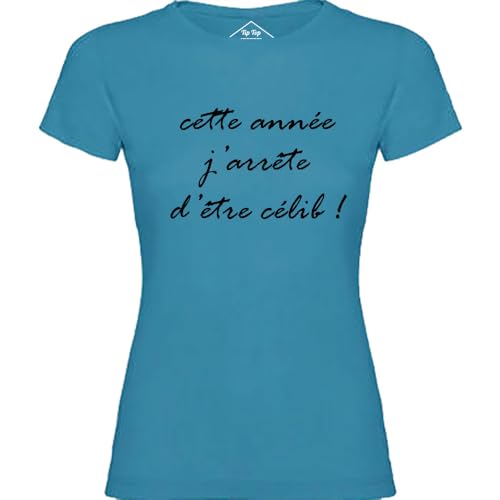 T-Shirt Femme Célibataire Bleu : Assumez Votre Célibat avec Humour