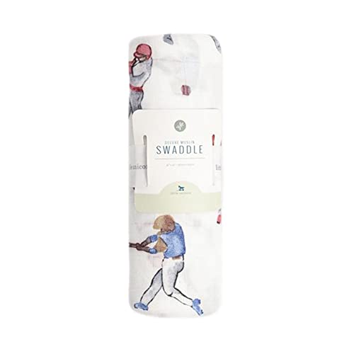 Image of Little Unicorn - Homerun Deluxe Swaddle | Single | 100% Rayon Muslin from Bamboo | Super Soft | Newborns and Infants | Large 47 inch x 47 inch | Machine Washable