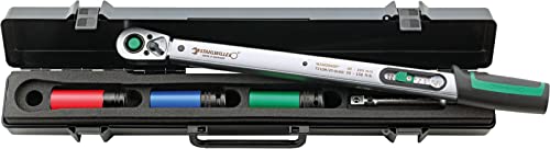 Stahlwille 96507214 Quick Wheel-fitting Set, 5 Piece Set for Easy Tyre Changes, Includes Standard Manoskop, Wheel Nut Socket, Extension, Sturdy Plastic Case, Made in Germany