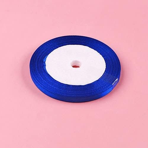 KTM Healthcare® Antique Zinc : Single Face 25Yard Blue Satin Ribbons 1/4" 6mm Solid Color Wedding Decoration Ribbons Party Silk Ribbon Tapes Craft