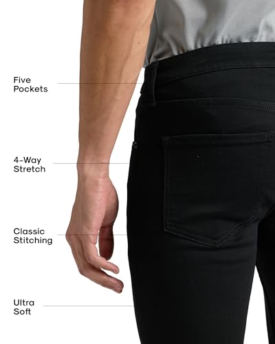 Image of True Classic Stretch Jeans for Men, Slim and Straight Fit Men's Stretch Jean