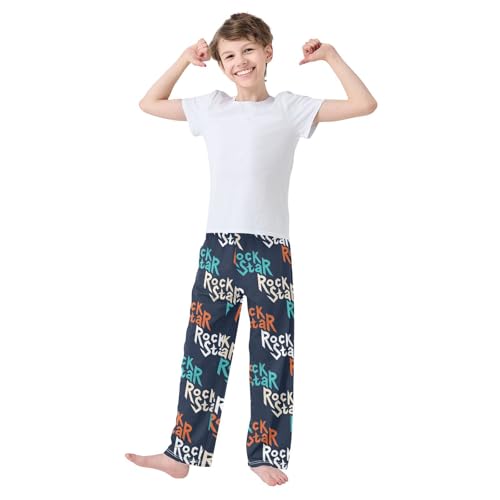 Rock Graffiti Colorful Letters Boys Pants for Kids Jogger Pants with Pockets S-XL2