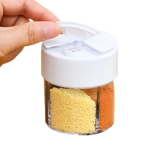 Genérico Salt Container | Botes Especieros Transparentes Con 4 Compartimentos | Organizador De Azúcar Para Cocina Hornear Comedor Restaurante Hogar Baño