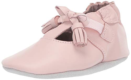Robeez Girls Mary Jane Soft Soles Crib Shoe, Pink, 6-12 Months
