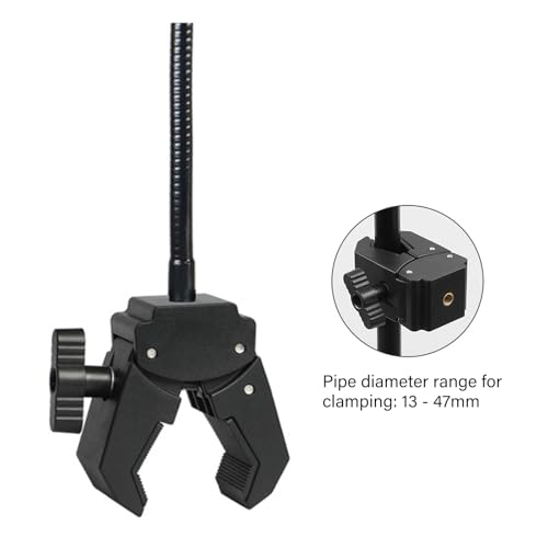 Image of Universally Heavy Duty Flexible Arm Clamp for Photography Video Equipment and Outdoor Mounting Applications Strong Hold Metal Double Clamp Flexible Arm Photography Light Stand
