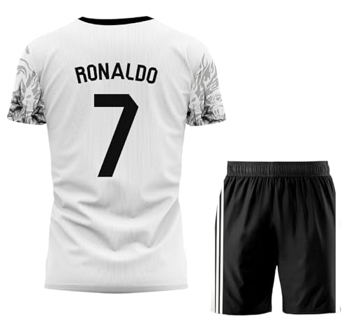 Image of Sports Soccer New Madred Dragon Fire Ronaldo 7 Football Jersey with Shorts (Men,Kids&Boys)