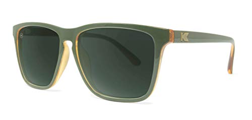 Knockaround Fast Lanes Polarized Sunglasses With Full UV400 Protection For Men And Women, Army Green Frames/Aviator Green Lenses