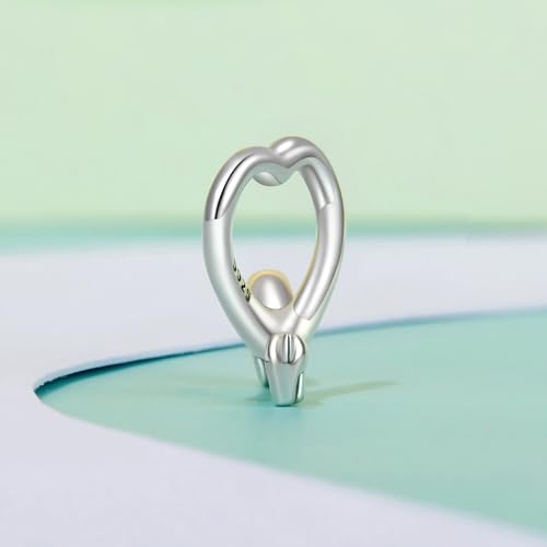 Abalorio de perro salchicha en plata 925 con zirconia para pulsera Pandora 5