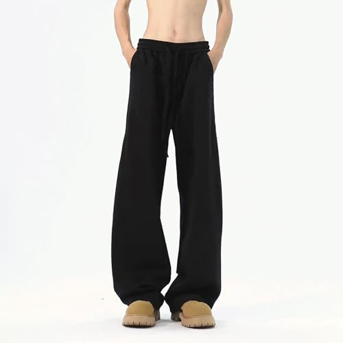 Men's Baggy Sweatpants Low Waist Wide Leg Pants Y2K Streetwear Drawstring Vintage Casual Loose Sweat Pants2