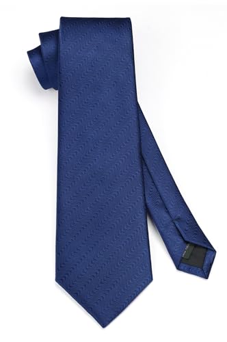 HISDERN Ties for Men Plain/Plaid/Polka Dot Tie and Pocket Square Set Classic Wedding Formal Elegant Business Multicolor