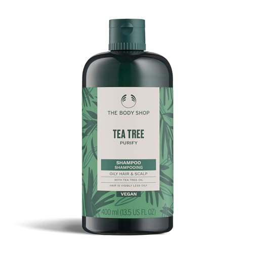 The Body Shop Tea Tree Shampoo, Purifying & Balancing (1x 400ml), Clarifying Shampoo for Oily Hair & Scalp, For a Refreshing & Purifying Cleansing, Vegan Haircare