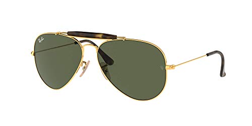Ray-Ban Men's Outdoorsman II Sunglasses, Gold/Dark Green, One Size