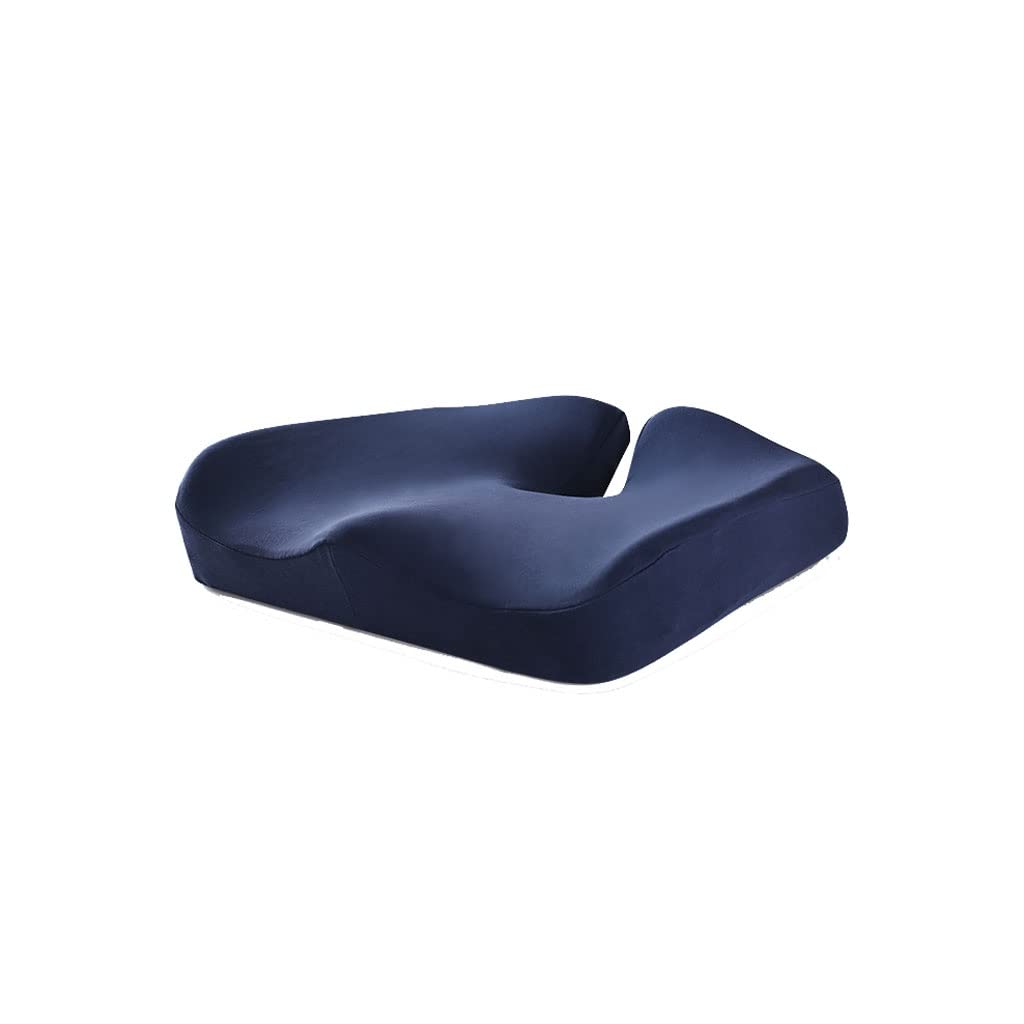 XMING Kissen Büro sitzend verdickter Memory-Schaum Stuhlkissen Stuhlkissen Hocker Ass Sitzkissen Furzkissen (Color : Blu)