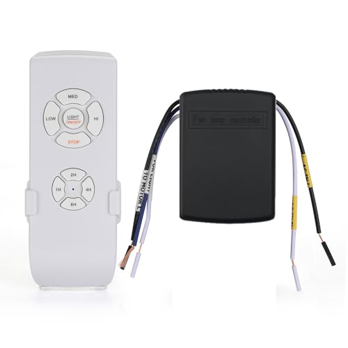 QIACHIP Ventilatore da soffitto e luci kit ricevitore con controllo remoto wireless 4...