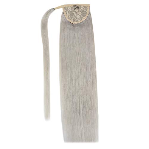 Wrap Around Ponytail Hair Extensions 14inch Grey 80G/Set