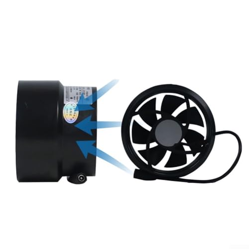 Ventilador de ventilación de 12 V de 100 mm y 110 mm para uso doméstico, ventilador silencioso de conducto de 39 dB para baño, cocina, casa de mascotas y extracción de aire al aire libre (entrada de