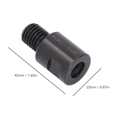 2 Stück Winkelschleifer Gewindeadapter, M10-M14 Winkelmühle Adapter CRV Stahl Weiblich Zu Männlicher Mühle Wellenwandler-Grenzflächenanschluss (M10 bis M14)