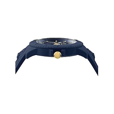 Versus Versace Mens Tokyo. Sporty Fashion Watch with Date Function. Adjustable Silicone Strap. Includes Travel Gift Pouch.