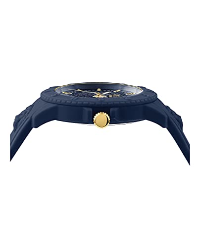 Versus Versace Mens Tokyo. Sporty Fashion Watch with Date Function. Adjustable Silicone Strap. Includes Travel Gift Pouch.