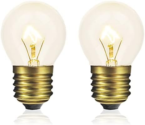Visther 40 Watt Oven Light Bulb G45, 300℃ Hight Temp Appliance Light Bulbs Replacement for Oven, Refrigerator, Microwave, E26 Medium Base, 110 to 130 Volt, Dimmable 2-Pack