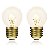 Visther 40 Watt Oven Light Bulb G45, 300℃ Hight Temp Appliance Light Bulbs Replacement for Oven, Refrigerator, Microwave, E26 Medium Base, 110 to 130 Volt, Dimmable 2-Pack