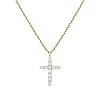 PAVOI 14K Gold Plated Cubic Zirconia Cross Necklace for Women | Cross Faith Pendant Necklaces