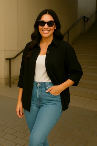 Image of FUNDAY FASHION Women Boxy Fit Solid Casual Shirt
