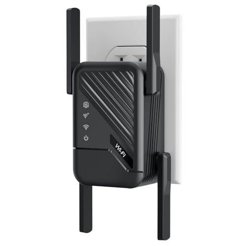 Image of 2026 Wireless Router Amplifier, WiFi Extender Signal Booster, Internet Extender Home, Long Range WiFi Repeater with Ethernet Port, 1-Tap Setup, Wide Compatibility