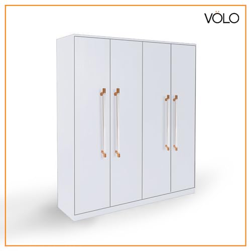 Image of VOLO Wardrobe Cabinet Handle - Sleek Pull Handle for Drawers, Wardrobes, Sliding Doors, and Cabinets in Kitchen, Bedroom, and Office (R-241) (2, Rose Gold, 288MM (12 Inch))