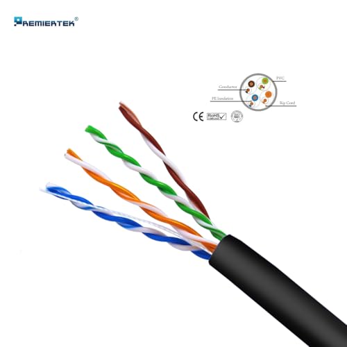 Cable Premiertek Cat5e UTP 1000 pies Negro miniatura 3
