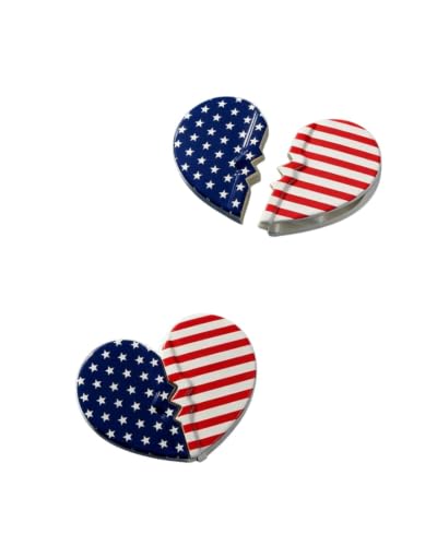 Image of DAFNI KLIX Magnetic Hair Clips - The Original Magnetic Hair Clips by DAFNI, Icon Design, Strong Hold, No Pull, Flat Comfort (Heart 250 (1 Pair))