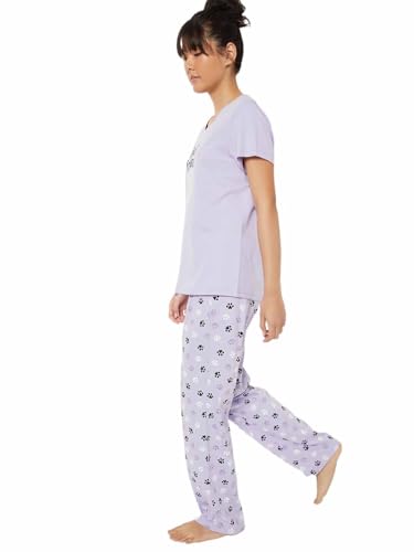 Image of Max Women's Printed Round Neck Half Sleeve Cotton Pyjama Set