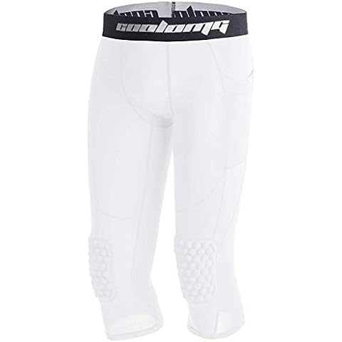 Coolomg Pantalones de baloncesto con rodilleras para niños Cover