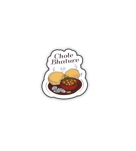 Image of Gift Me Bazar Chole Bhature Fridge Magnet | Food Magnet Sticker | Street Fast Food Stickers for Kitchen & Home Decor | Best Souvenir Gift