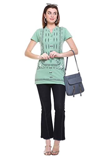 Image of In Love Women's Cotton Blend Plus Size Printed Kurti