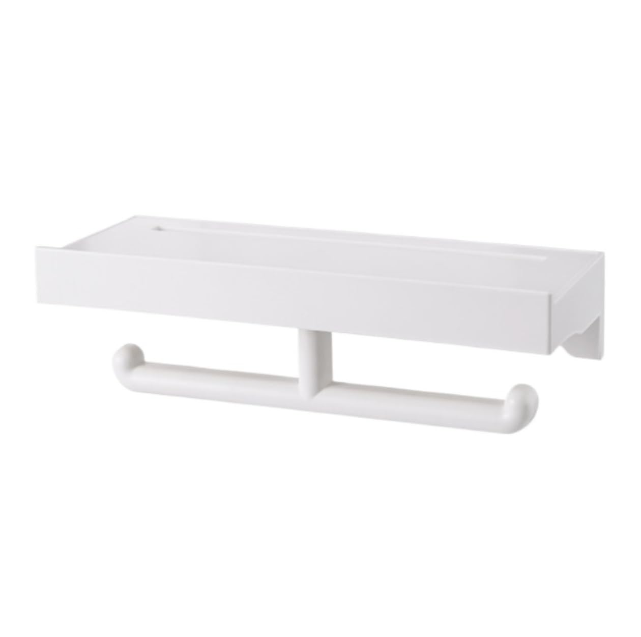 PXIWDAN Bathroom Shelf Shower Caddy Adhesive Organizer with Roll Holder No Drilling for Bathroom Wall Organizer
