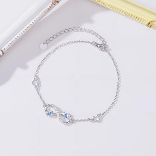 Image of 925 Sterling Silver Layered Ankle Bracelets for Women Jewelry Gifts | 925 Sterling Silver Layered Sea Turtles /Elephant /Wave Anklet Animal Bracelet Summer Ocean Beach Jewelry Gifts for Women