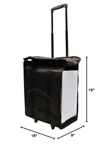 Display and Fixture Store Black Water Resistant Canvas Jewelry Tray Carrying Case - Holds 17 1" Trays