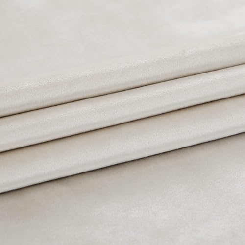 Image of PRIMROSE Cream Ivory Curtains 102 inch for Living Room,2 Panels Drapes Blackout Rod Pocket Back Tab Window Treatment Room Darkening Thick Decorative Curtains for Bedroom