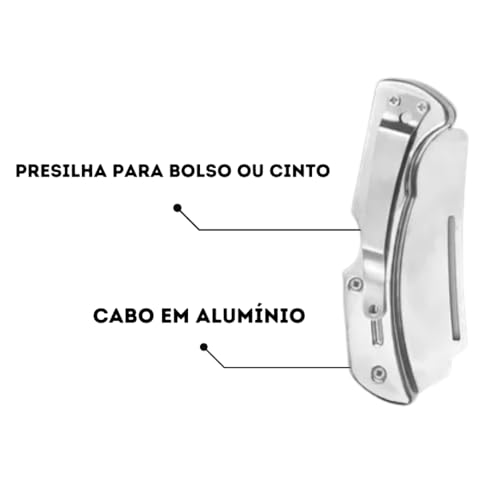 Canivete De Bolso Tirreno Trava Alumínio Inox
