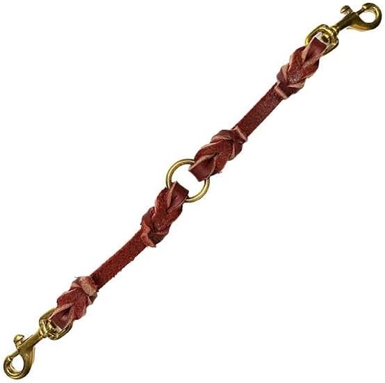 J&J Dog Supplies Leather 2 Dog Coupler (Burgundy, 1/2" x 14.5")