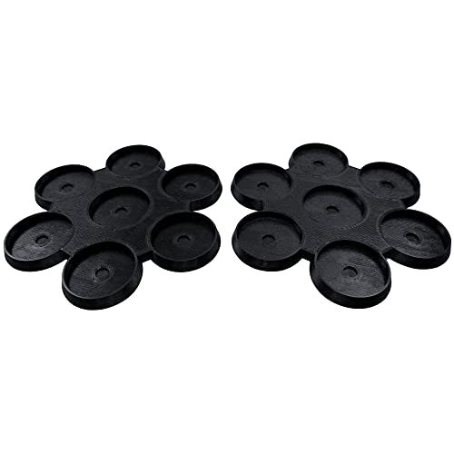 EnderToys 32mm 7-Man Move Trays (x2), Bits and Accessories for Tabletop Wargame Miniatures, 3D Printed and Paintable