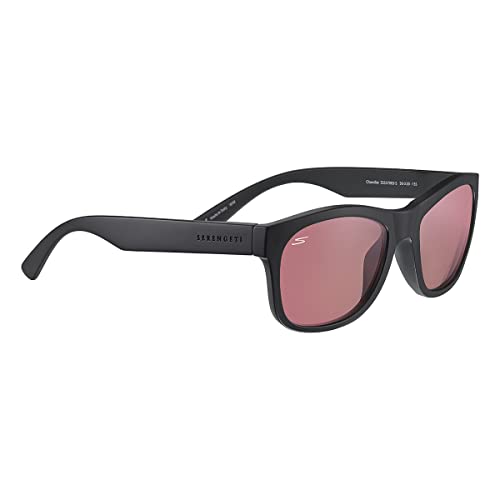 Serengeti Chandler Gafas, Matte Black, M Unisex Adulto