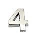 Produktbild AMWRAP Hausnummer 0123456789 Türnummer Modernes Schild Hausnummer Hoteltür Adresse Ziffern Aufkleber Schild Kunststoff Silber Farbe Hausnummernschild (Color : 4, Size : 5cm)