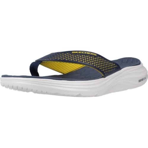 Skechers Herren Vapor Foam Sandale SaytoVapor Foam Sandale, Marineblauer KPU-gelber Besatz, 45 EU – Ansicht 1