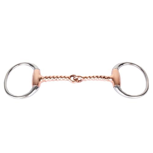 Generisch Trensengebisse für Pferde, Englisches Reiten, Messing, doppelt gebrochen, Pferdegebisse, Western(Silver)